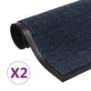 vidaXL Door Mat | Set of 2 | Blue