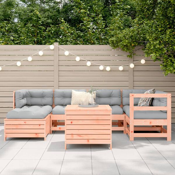 vidaXL 7 Piece Garden Sofa Set Solid Wood Douglas Fir