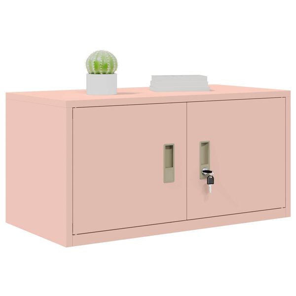 vidaXL Storage Cabinet Pink 80 x 40 x 40 cm Steel