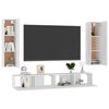 vidaXL 4 Piece TV Cabinet Set White Engineered Wood