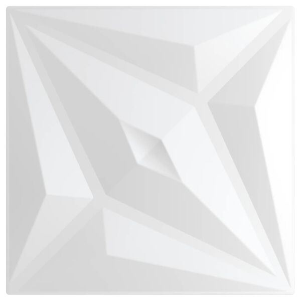 vidaXL Wall Panels 48 pcs White 50x50 cm XPS 12 m&sup2; Star