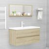 vidaXL Bathroom Mirror Sonoma Oak 90x10.5x37 cm Engineered Wood
