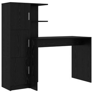 vidaXL Desk Black Oak 133.5 x 50 x 124 cm 2 pcs