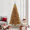 vidaXL Christmas Tree with 300 LEDs with Stand Gold 210 cm PET