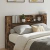 vidaXL Headboard Cabinet with LED Smoked Oak 160 x 16.5 x 103.5 cm