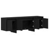 vidaXL TV Cabinet Black Oak 120 x 30 x 40.5 cm Engineered Wood