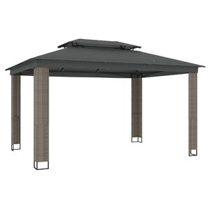 vidaXL Gazebo | Anthracite | Powder-coated steel, polyester with PA coating