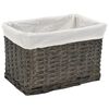 vidaXL 6 Piece Nesting Basket Set Grey Natural Willow