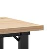 vidaXL Coffee Table O-Frame 50x50x35.5 cm Solid Wood Pine and Steel