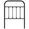 vidaXL Metal Headboard Black 75 cm