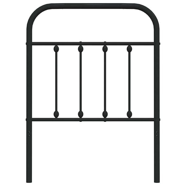 vidaXL Metal Headboard Black 75 cm
