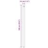vidaXL Fence Post 12 pcs Green 100 cm Powder-coated steel