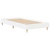 vidaXL Bed Frame No Mattress White 100x200 cm Engineered Wood