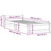 vidaXL Bed Frame without Mattress White Solid Wood 100x200 cm