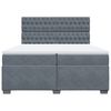 vidaXL Box Spring Bed with Mattress Dark Grey 200x200 cm Velvet