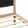 vidaXL Bed Frame with Upholstered Headboard Black 120 x 190 cm