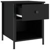 vidaXL Bedside Cabinet Black 40x42x50 cm Engineered Wood