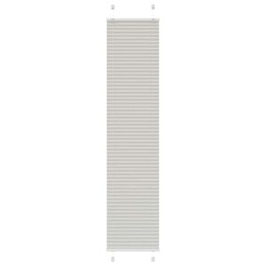 vidaXL Pleated Blind Light Grey 40x200 cm Fabric Width 39.4 cm Polyester