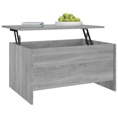 vidaXL Coffee Table Grey Sonoma 80x55.5x41.5 cm Engineered Wood