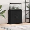 vidaXL Aquarium Stand Black Oak 81x36x73 cm Engineered Wood
