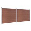 vidaXL Fence Panel Set WPC 353x146 cm Brown