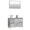 vidaXL 2 Piece Bathroom Furniture Set Concrete Grey Engineered Wood