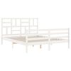 vidaXL Bed Frame without Mattress White 160x200 cm Solid Wood