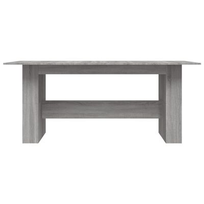 vidaXL Dining Table Grey Sonoma 180x90x76 cm Engineered Wood