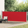 vidaXL Patio Retractable Side Awning 140x600 cm Red