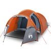 vidaXL Camping Tent Tunnel 2-Person Orange Waterproof