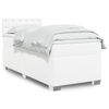 vidaXL Box Spring Bed with Mattress White 90x200 cm Faux Leather