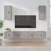 vidaXL 6 Piece TV Cabinet Set Grey Sonoma Engineered Wood