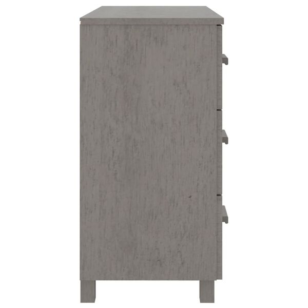 vidaXL Sideboard HAMAR Light Grey 90x40x80 cm Solid Pinewood