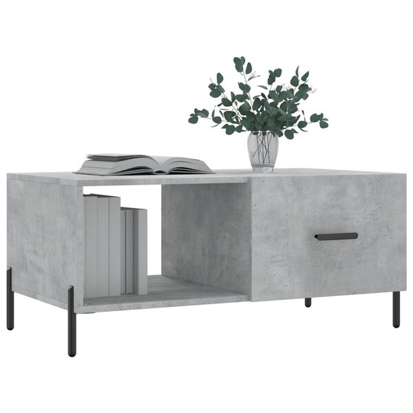 vidaXL Coffee Table Concrete Grey 90x50x40 cm Engineered Wood