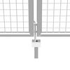 vidaXL Garden Gate Galvanised Steel 400x150 cm Silver