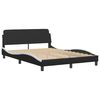 vidaXL Bed Frame "Dover" Black and White 135x190 cm Double Faux Leather