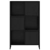 vidaXL Book Cabinet Black Oak 68 x 30 x 108.5 cm Engineered Wood