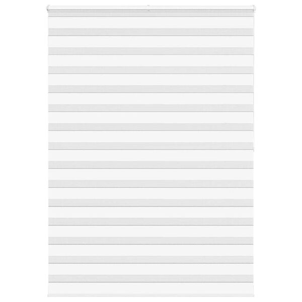 vidaXL Zebra Blind White 165x200 cm Fabric Width 160.9 cm Polyester