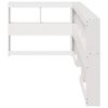 vidaXL Bookcase Headboard L-Shaped White 100 cm Solid Wood Pine
