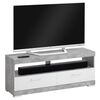 FMD TV/Hi-Fi Stand Concrete Grey and Glossy White