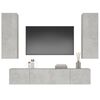 vidaXL 4 Piece TV Cabinet Set Concrete Grey Engineered Wood