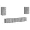 vidaXL TV Cabinet Set Wall-mounted 5 pcs Grey Sonoma Engineered Wood