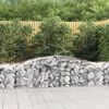 vidaXL Arched Gabion Baskets 4 pcs 400x50x60/80 cm Galvanised Iron
