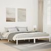 vidaXL Extra Long Bed Frame without Mattress White 200x210 cm Solid Wood Pine