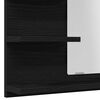 vidaXL Bathroom Mirror Black Oak 60x10.5x45 cm Engineered Wood