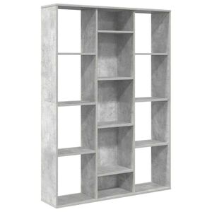 vidaXL Room Divider/Book Cabinet Concrete Grey 100x24x140 cm