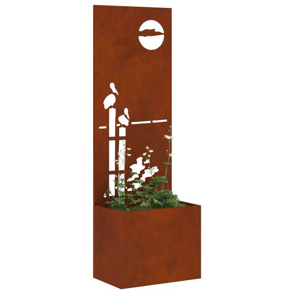 vidaXL Garden Privacy Screen Rusty 50 x 32 x 150 cm Weathering steel