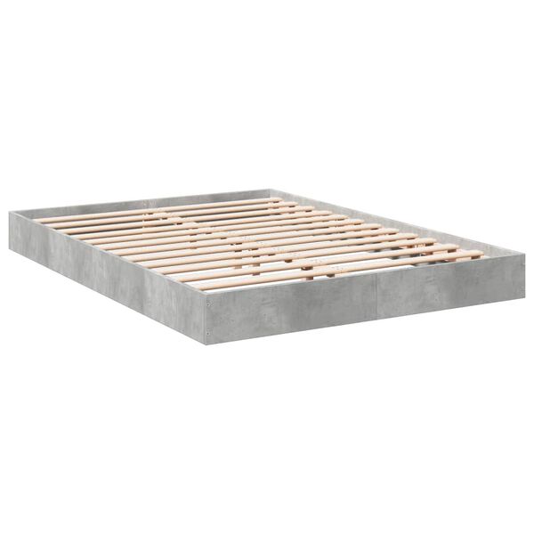 vidaXL Bed Frame without Mattress Concrete Grey 120x200 cm
