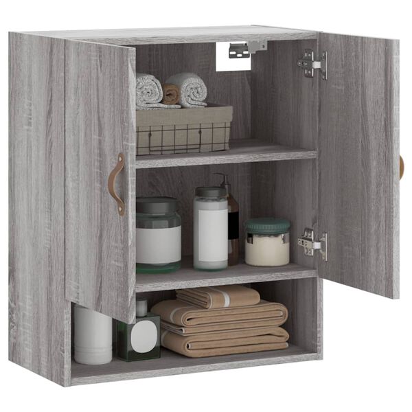 vidaXL Wall Cabinet Grey Sonoma 60x31x70 cm Engineered Wood