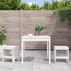 vidaXL 3 Piece Garden Bistro Set White Solid Wood Pine